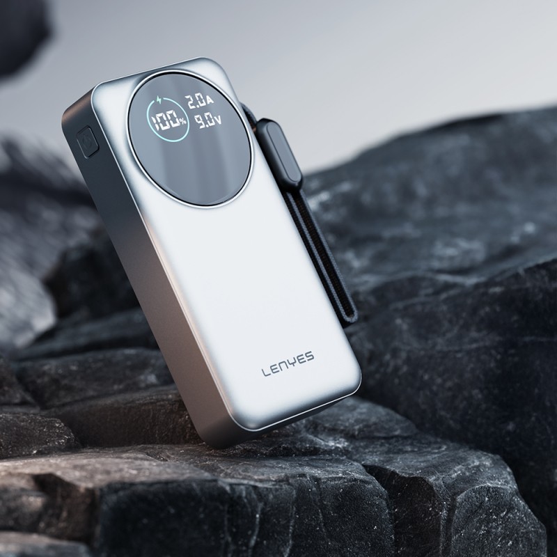 Lenyes PX2004D Dijital LED Ekranlı Lightning Kablolu Powerbank 22.5W 20.000mAh - 7