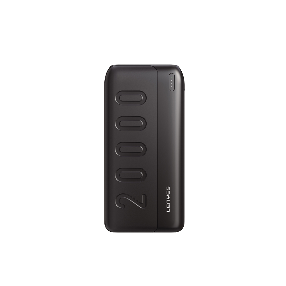 Lenyes PX235P Led Işık Göstergeli Taşınabilir Powerbank 10W 20000mAh - Siyah