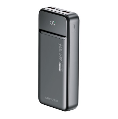 Lenyes PX254D PD 20W Hızlı Şarj Özellikli Dijital LED Göstergeli Powerbank 22.5W 20000mAh Gümüş