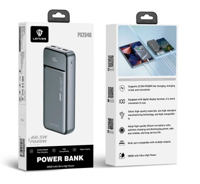 Lenyes PX254D PD 20W Hızlı Şarj Özellikli Dijital LED Göstergeli Powerbank 22.5W 20000mAh - 8