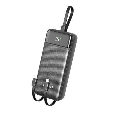 Lenyes PX255D Dijital LED Ekranlı Type-C ve Lightning Kablolu Powerbank 22.5W 20.000mAh - Lenyes