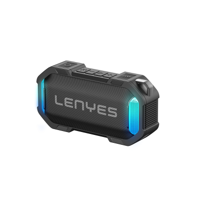Lenyes S233 Rhythm Sensitive RGB Light Portable Waterproof TWS Bluetooth Speaker - Lenyes