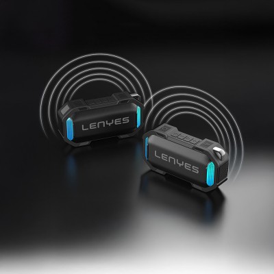 Lenyes S233 Ritme Duyarlı RGB Işıklı Taşınabilir Su Geçirmez TWS Bluetooth Hoparlör - 10