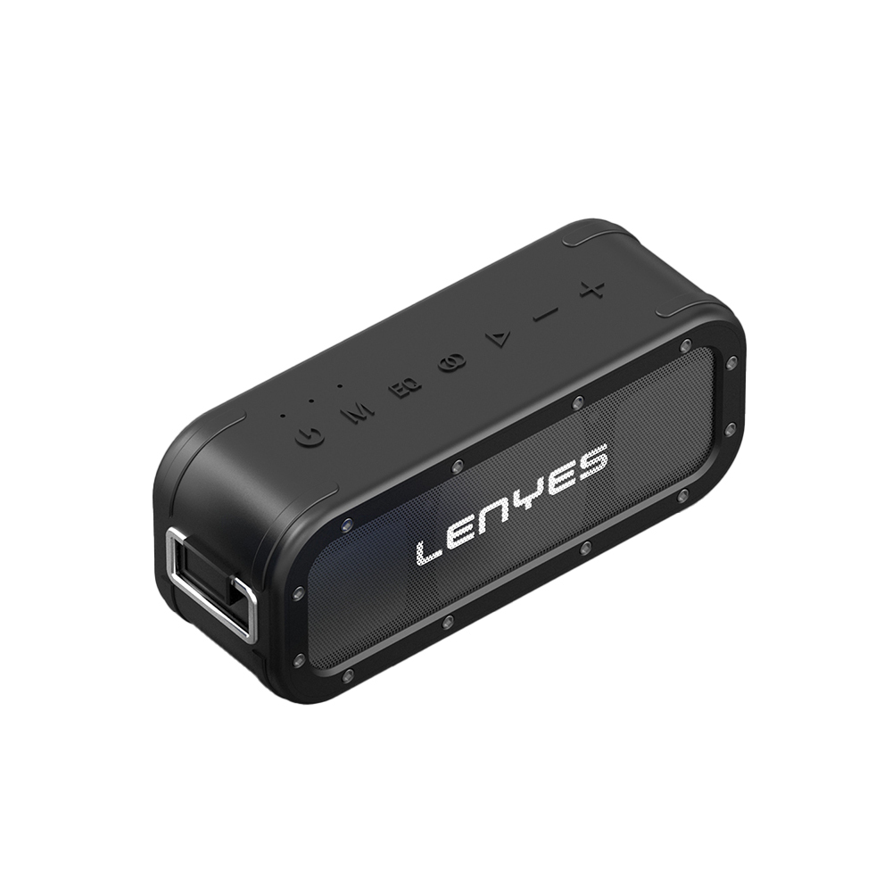 Lenyes S822 Powerbank Özellikli TWS Bluetooth Speaker Hoparlör v5.0 - Siyah