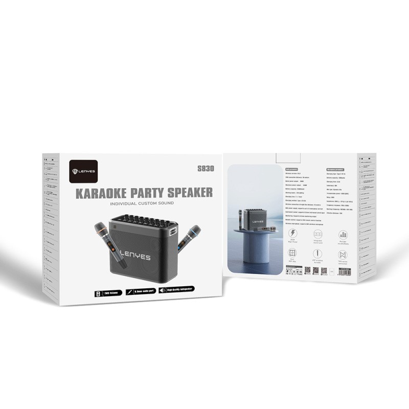 Lenyes S830 Multi Input TWS Karaoke Bluetooth Speaker with Microphone v5.0 160W - 7