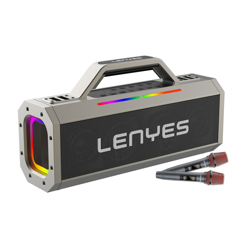 Lenyes S833 RGB Led Işıklı Bluetooth Speaker Hoparlör ve Karaoke