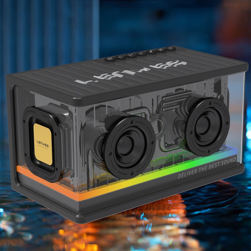 Lenyes S839 Portable TWS Bluetooth Speaker With RGB Light v5.2 - 11