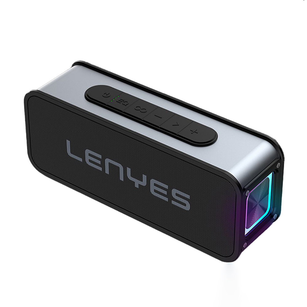 Lenyes S856 RGB Işıklı Mikrofonlu Bluetooth Speaker Hoparlör v5.0 - Siyah