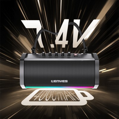 Lenyes S863 RGB Led Işıklı Mikrofonlu TWS Bluetooth Speaker Hoparlör v5.3 - 6