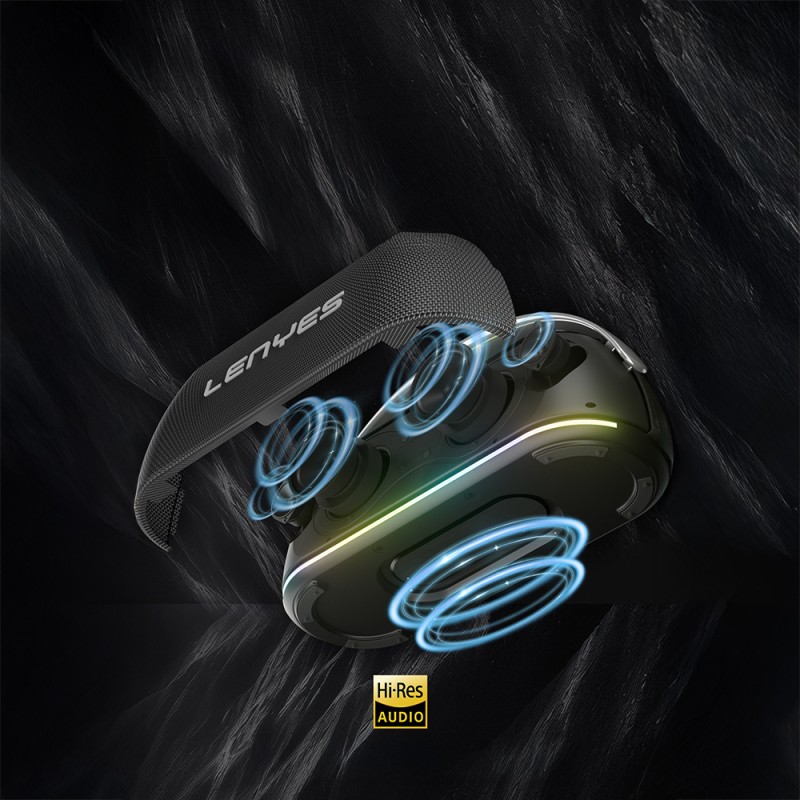 Lenyes S869 RGB Işıklı Çift Mikrofonlu Taşınabilir Bluetooth Hoparlör v5.3 - 7