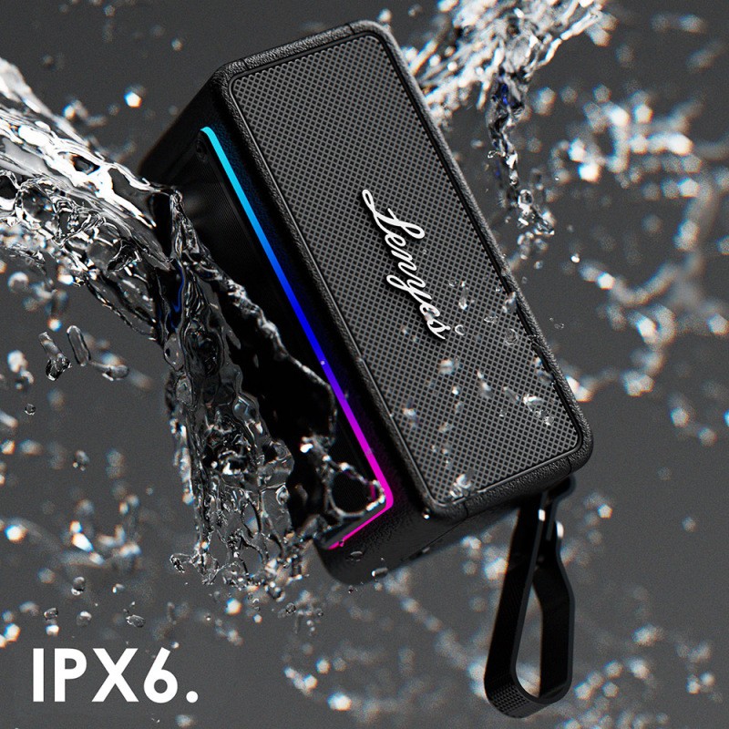 Lenyes S876 Supreme Serisi RGB Işıklı Taşınabilir Su Geçirmez TWS Bluetooth Hoparlör v5.3 45W - 8