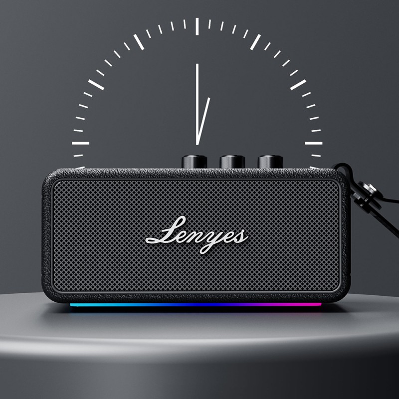 Lenyes S876 Supreme Serisi RGB Işıklı Taşınabilir Su Geçirmez TWS Bluetooth Hoparlör v5.3 45W - 11