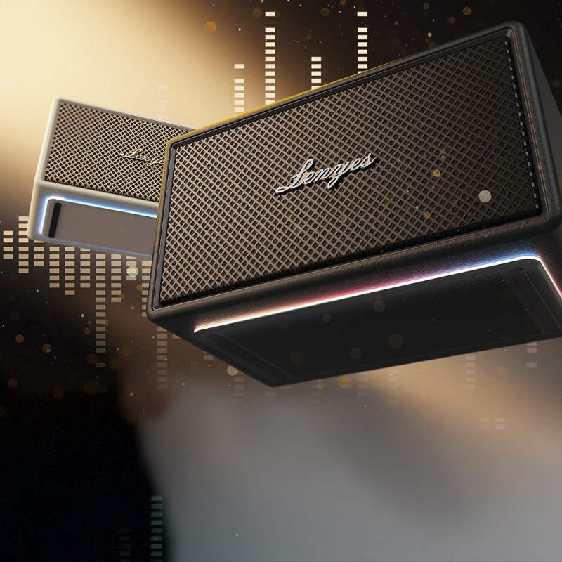 Lenyes S877 Series RGB Illuminated Portable Waterproof Dual Microphone TWS Bluetooth Speaker v5.3 200W - 2