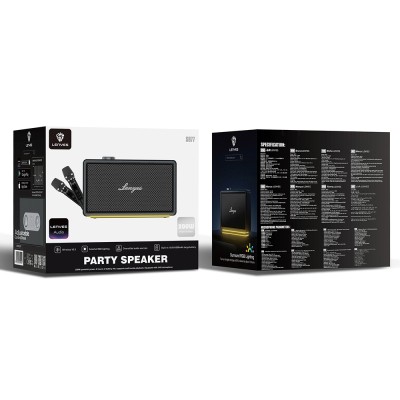 Lenyes S877 Serisi RGB Işıklı Taşınabilir Su Geçirmez Çift Mikrofonlu TWS Bluetooth Hoparlör Speaker v5.3 200W - 7