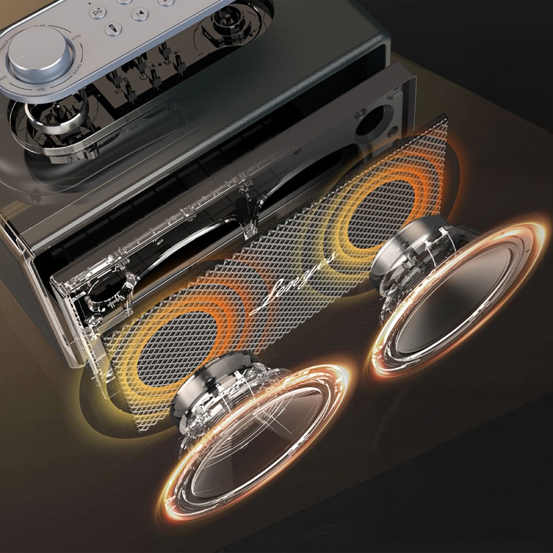 Lenyes S877 Serisi RGB Işıklı Taşınabilir Su Geçirmez Çift Mikrofonlu TWS Bluetooth Hoparlör Speaker v5.3 200W - 5