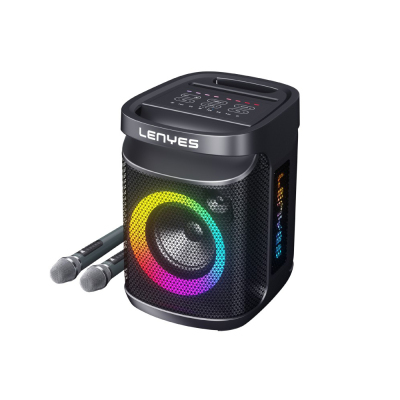 Lenyes S881 Su Geçirmez Mikrofonlu Çoklu Giriş RGB Işıklı TWS Karaoke FM Bluetooth Hoparlör v5.3 120W - Lenyes