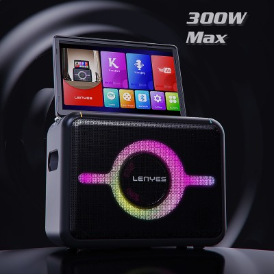 Lenyes S892 RGB Işıklı Mikrofonlu Dokunmatik Ekranlı Taşınabilir TWS Bluetooth Speaker Hoparlör v5.3 300W - 9