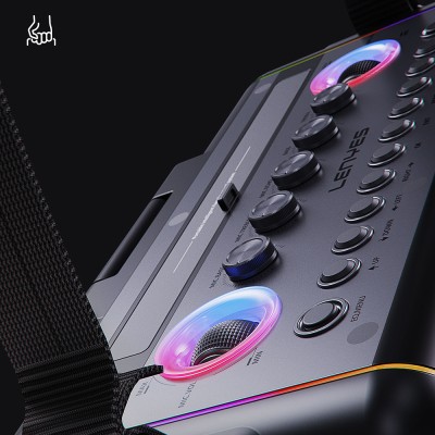 Lenyes S892 RGB Işıklı Mikrofonlu Dokunmatik Ekranlı Taşınabilir TWS Bluetooth Speaker Hoparlör v5.3 300W - 4