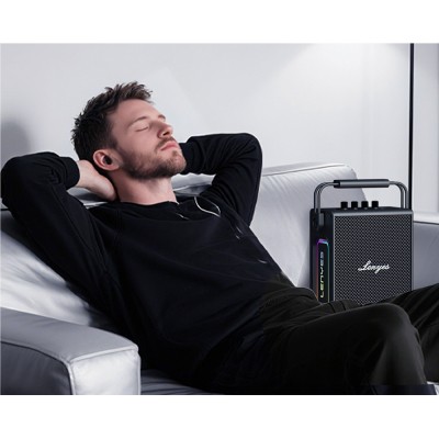 Lenyes Titan 1 Serisi RGB Işıklı Çift Mikrofonlu Bluetooth Speaker Hoparlör v5.3 5000mAh - 6