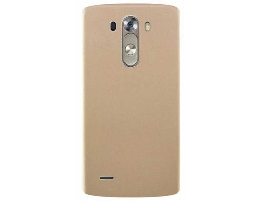 LG G3 Kılıf Zore Premier Silikon Kapak - Gold