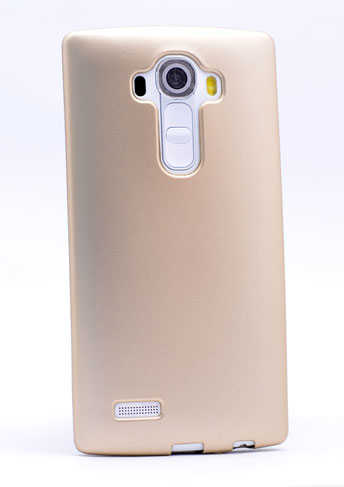 LG G4 Kılıf Zore Premier Silikon Kapak - Gold