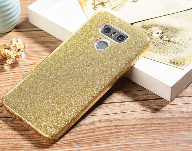 LG G6 Kılıf Zore Shining Silikon - Gold