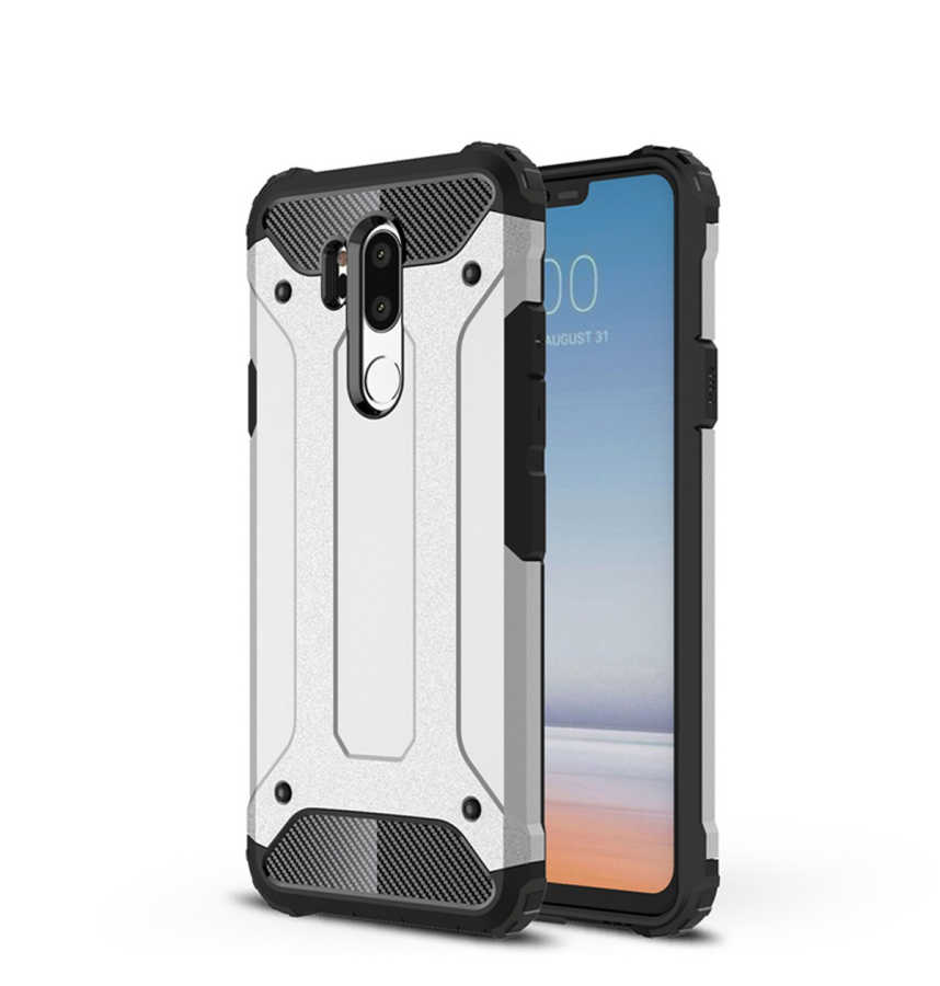 LG G7 Kılıf Zore Crash Silikon Kapak - Gri