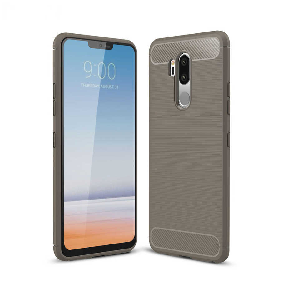 LG G7 Kılıf Zore Room Silikon Kapak - Gri
