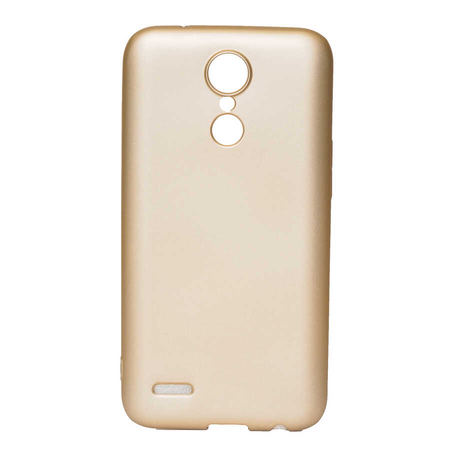 LG K10 2017 Kılıf Zore Premier Silikon Kapak - Gold