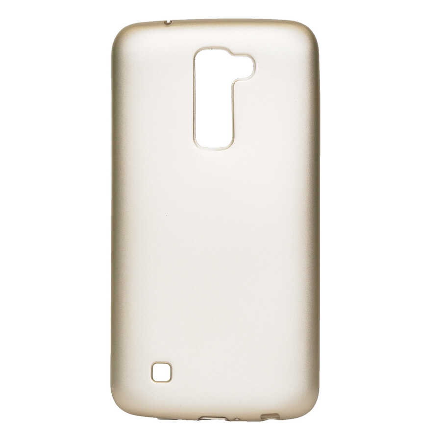 LG K10 Kılıf Zore Premier Silikon Kapak - Gold