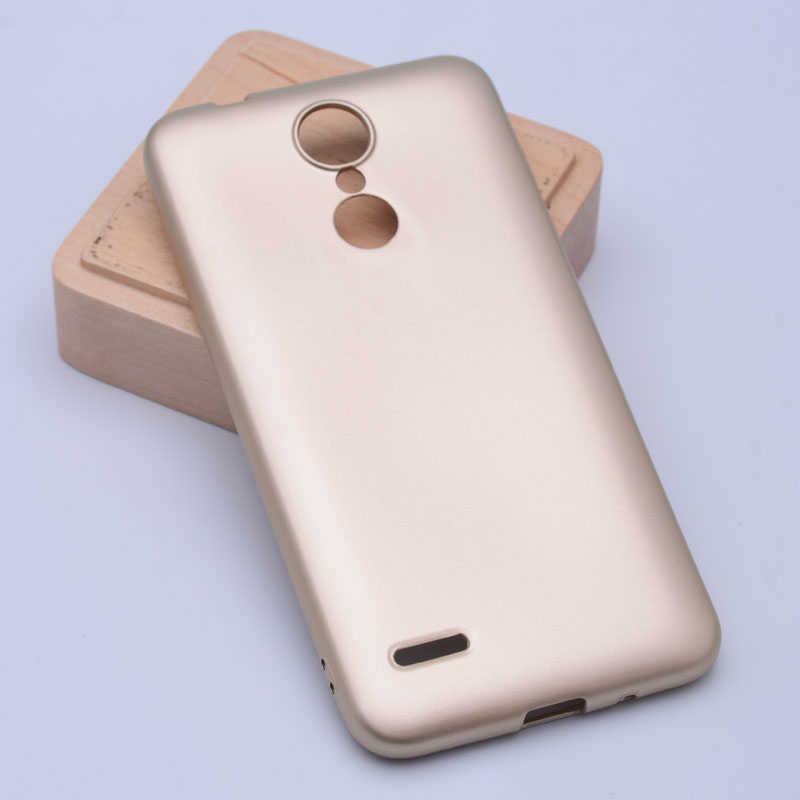 LG K9 Kılıf Zore Premier Silikon Kapak - Gold