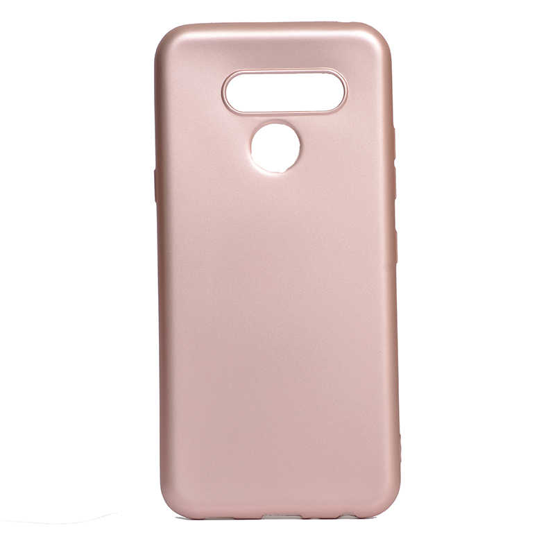 LG Q60 Kılıf Zore Premier Silikon Kapak - Rose Gold