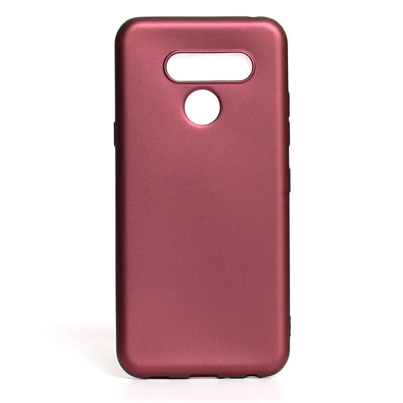 LG Q60 Kılıf Zore Premier Silikon Kapak - Mürdüm