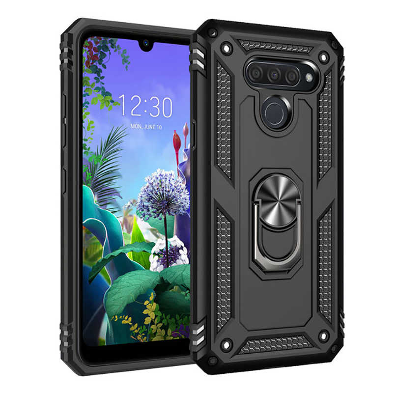 LG Q60 Kılıf Zore Vega Kapak - Siyah