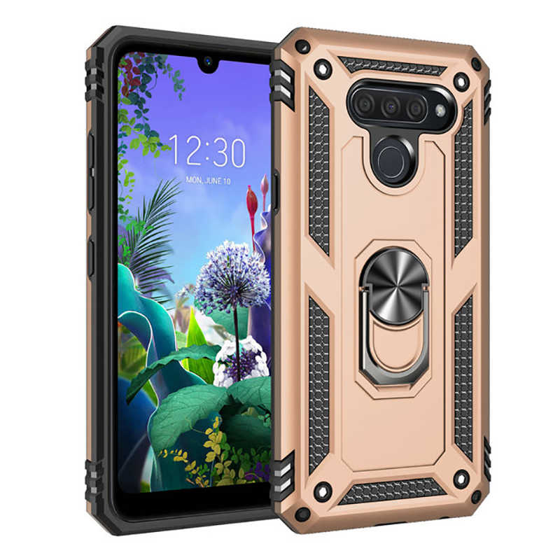 LG Q60 Kılıf Zore Vega Kapak - Gold