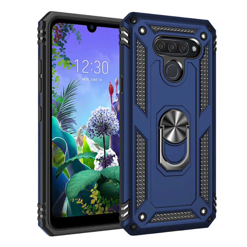 LG Q60 Kılıf Zore Vega Kapak - Mavi