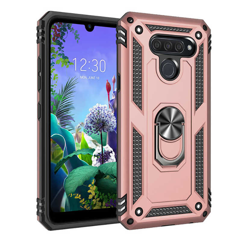 LG Q60 Kılıf Zore Vega Kapak - Rose Gold
