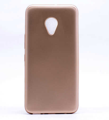 Meizu M5S Kılıf Zore Premier Silikon Kapak - Gold