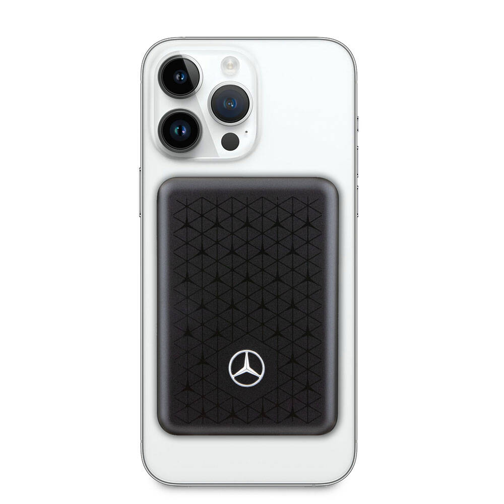Mercedes Benz Led Işıklı Göstergeli M-safe Magnetik Orjinal Lisanslı Powerbank 3000 Mah - Siyah