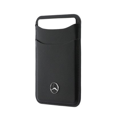 Mercedes Benz Orjinal Lisanslı Yeni Nesil 2 Hazneli Metal Logolu Deri Magnetik Kartlık - 2