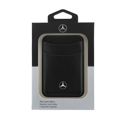 Mercedes Benz Orjinal Lisanslı Yeni Nesil 2 Hazneli Metal Logolu Deri Magnetik Kartlık - 6
