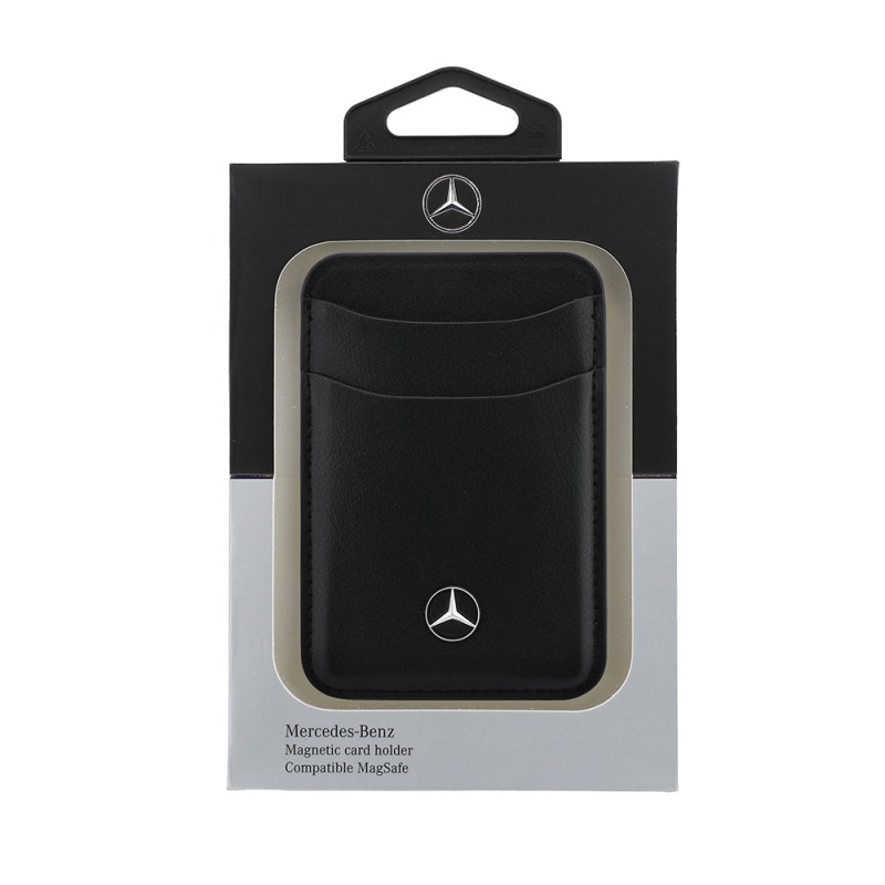 Mercedes Benz Orjinal Lisanslı Yeni Nesil 2 Hazneli Metal Logolu Deri Magnetik Kartlık - 6