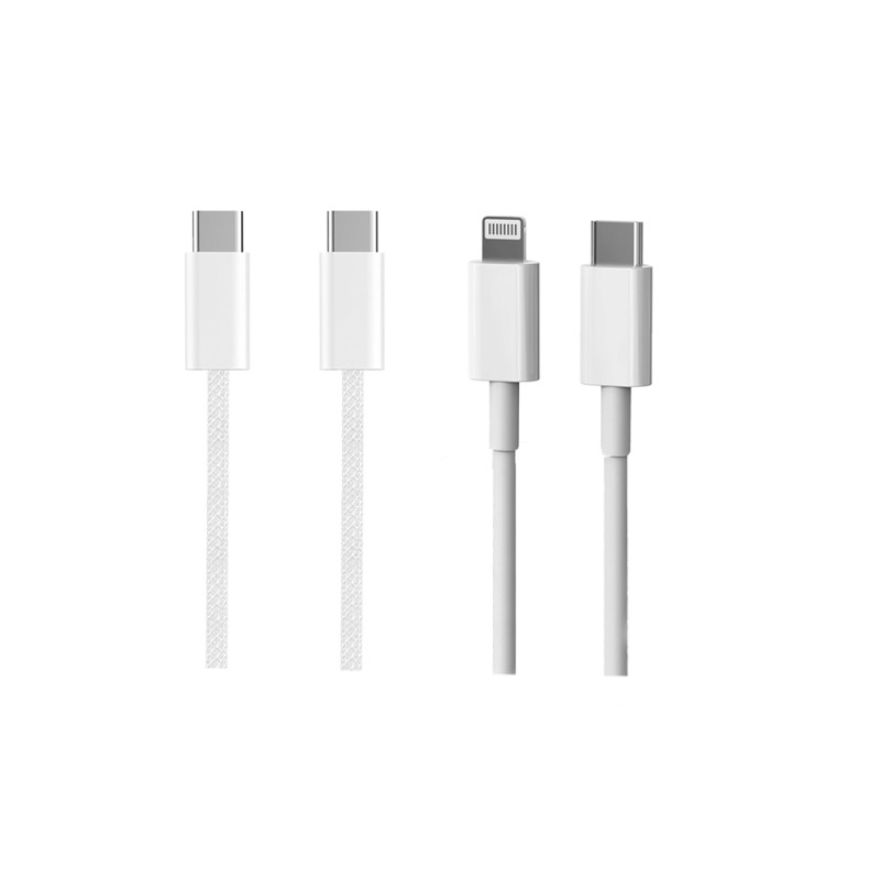 Micflip A01 2’li Type-C to Type-C PD & Type-C to Lightning MFI Sertifikalı Data ve Şarj Kablosu 2M - 1