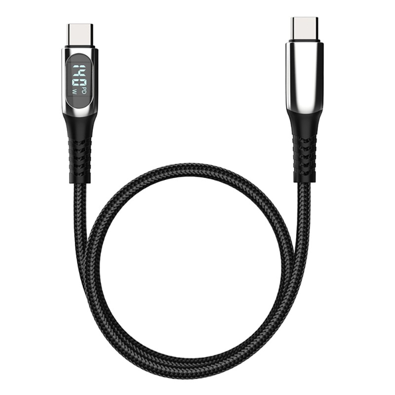 Micflip A08 Type-C to Type-C Dijital LED Göstergeli Data ve Şarj Kablosu 140W 1M - 2