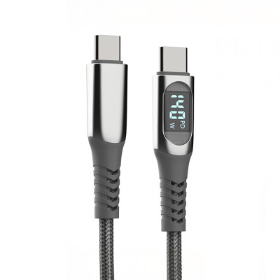 Micflip A08 Type-C to Type-C Dijital LED Göstergeli Data ve Şarj Kablosu 140W 1M - 3