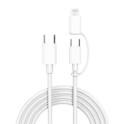 Micflip A22 2-in-1 PD Type-C to Type-C + Lightning MFI Certified Data and Charging Cable 240W 1M - Micflip