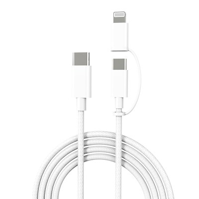 Micflip A22 2-in-1 PD Type-C to Type-C + Lightning MFI Certified Data and Charging Cable 240W 1M - 2
