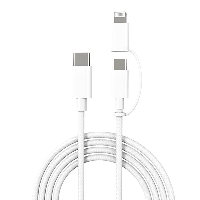 Micflip A22 2in1 PD Type-C to Type-C + Lightning MFI Sertifikalı Data ve Şarj Kablosu 240W 1M - 2