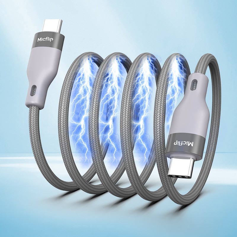 Micflip A25 Type-C to Type-C PD Hızlı Şarj Özellikli Data ve Şarj Kablosu 240W 2M - 3