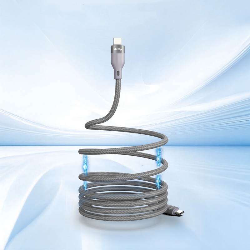 Micflip A25 Type-C to Type-C PD Hızlı Şarj Özellikli Data ve Şarj Kablosu 240W 2M - 6